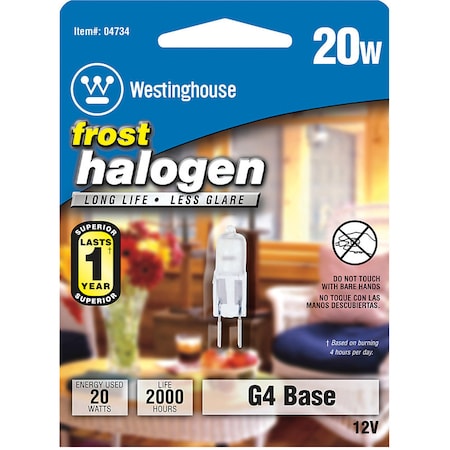 HALOGEN BULB WHT 20W T3